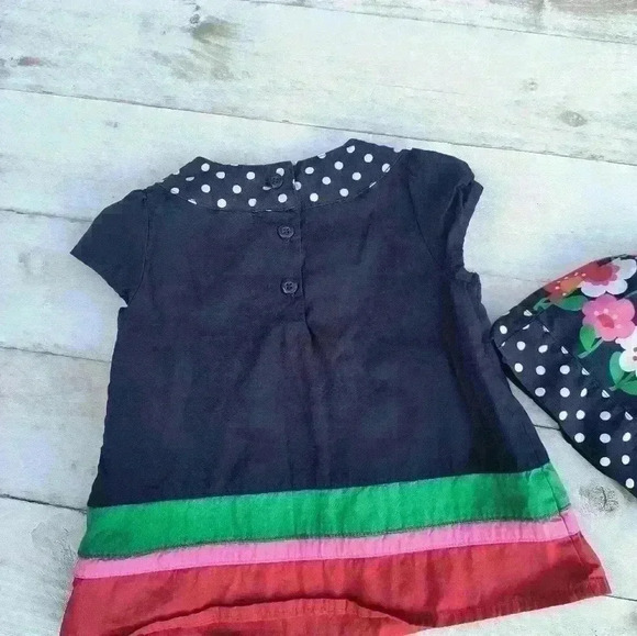 Gymboree Baby Girls 2 Piece Skirt Outfit Floral Polka Dot Print Size 12-18 Month - Picture 8 of 8